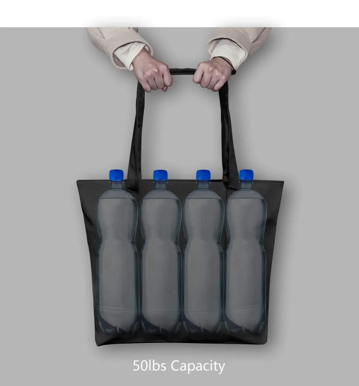 High Quality Washable Work Beach Lunch Travel Grocery Shoulder Large Canvas Cotton Reusable Handbags Tote Shopping Bag