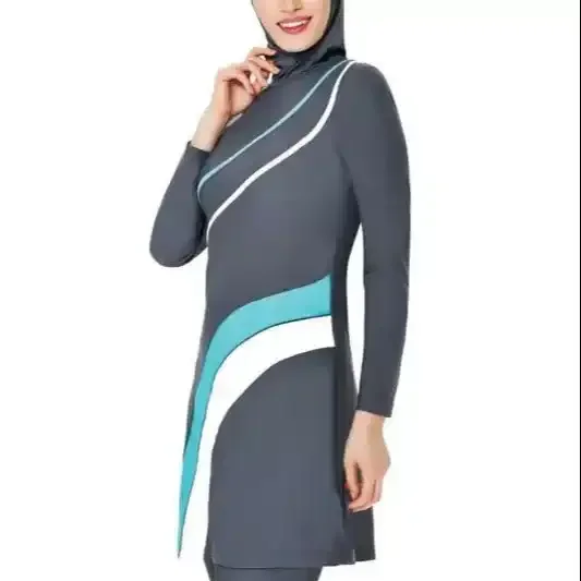 MOTIVE FORCE Colorblock Patchwork Wholesale Islamic Muslim Women Sportswear Costume