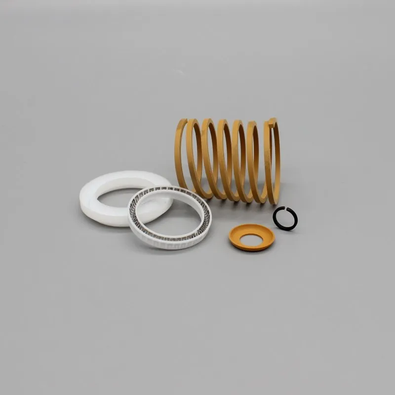 DCW customize PTFE compoundings PTFE filled material ptfe spiral ring