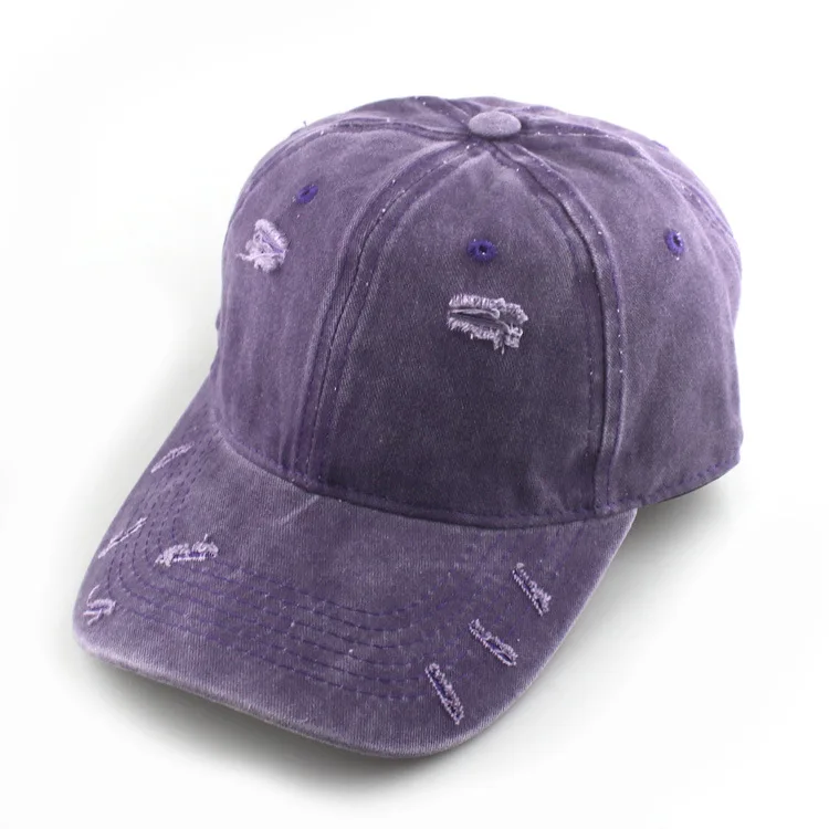 Wholesale Cotton Plain Distressed Washed Cotton Men Women Gorras Sports Baseball Caps Vintage Unstuctured Washed Fashion Hat Cap