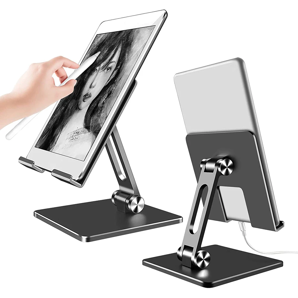 Настольный держатель Подставка для планшета ipad 9 7 10 2 5 11 дюймов складной алюминиевый планшет надёжная опора Samsung