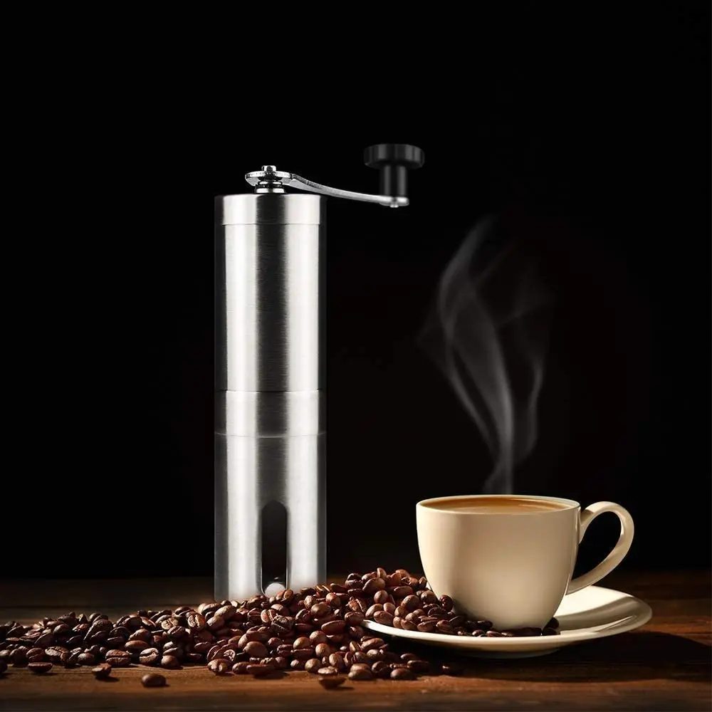  Portable Coffee Bean manual grinder stainless steel conical adjustable burr bean mill Burr Espresso with