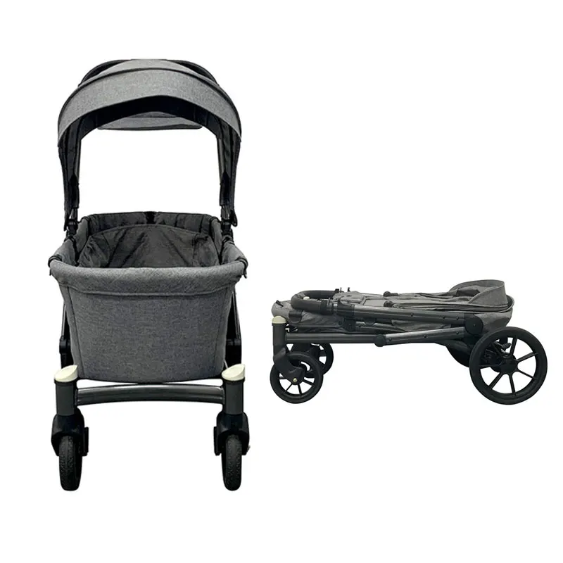 2021 All-Terrain Double Stroller Wagon Multi-Function Push 2 Passenger Double compact Folding wagon stroller