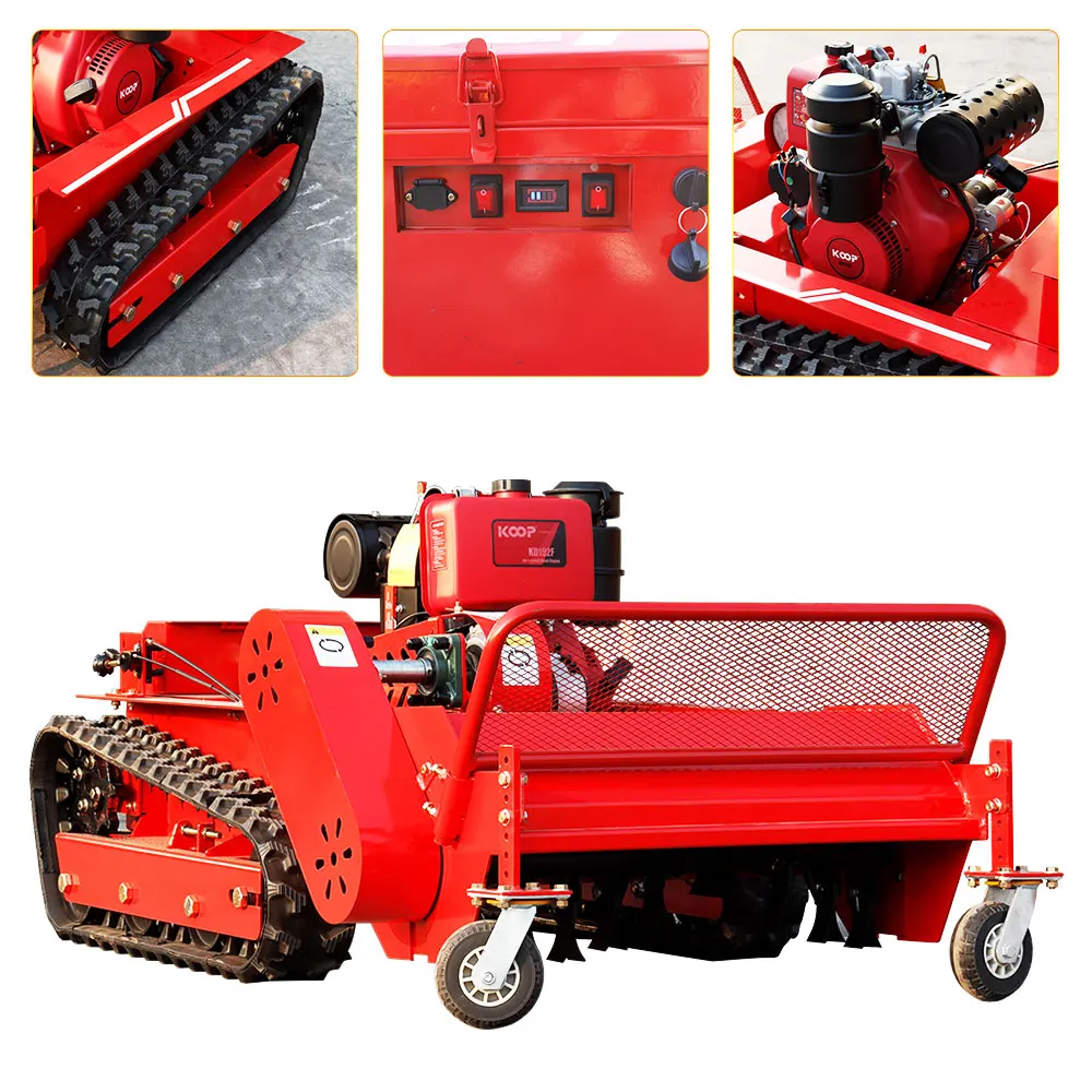 New Multifunctional Diesel Engine Automatic Slop Lawn Mower All-Terrain Robot Cutter for Agriculture