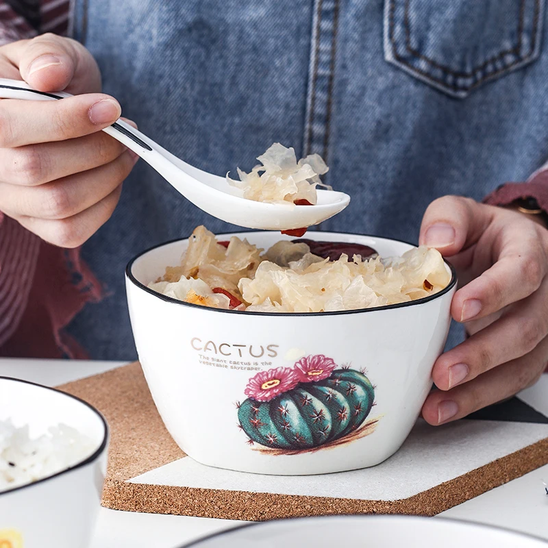 Керамическая круглая миска для лапши в японском стиле, керамическая миска для завтрака 4,5/5,5 дюйма