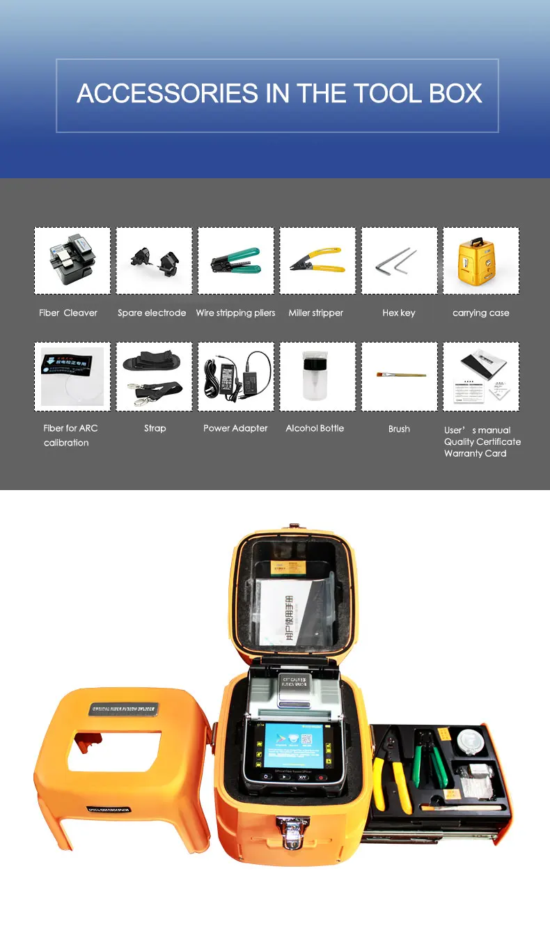 Ai-9 Fusion Splicer Machine 6motors Multi-langua Fiber Optic Equipment Ai9 Splicer
