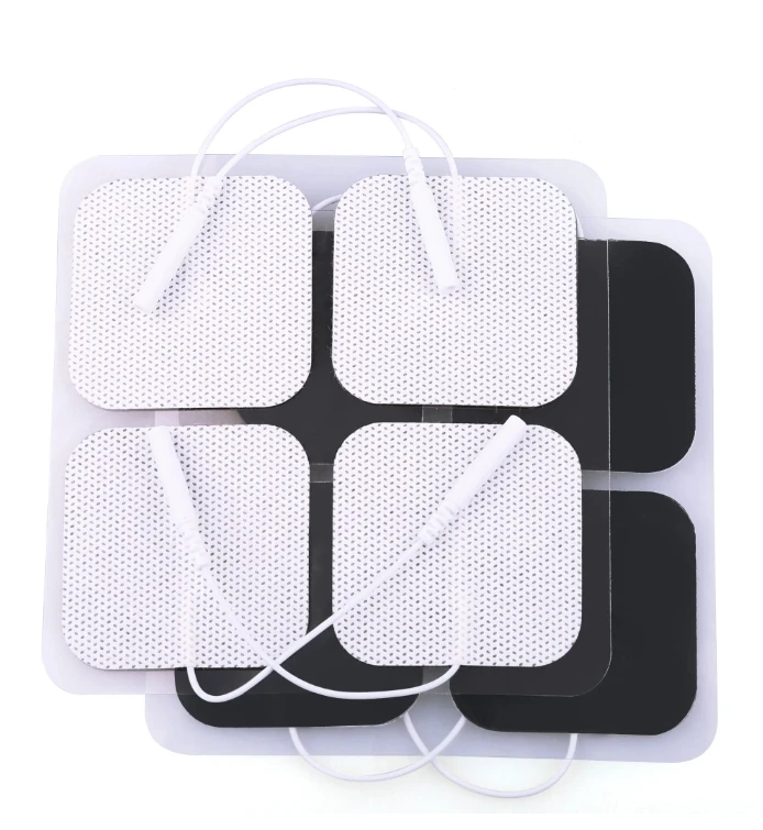SKYFOREVER Wholesale 2.0mm pigtail TENS electrodes 5*5cm self-adhering Physical Therapy Electrodes Pads for Electrotherapy