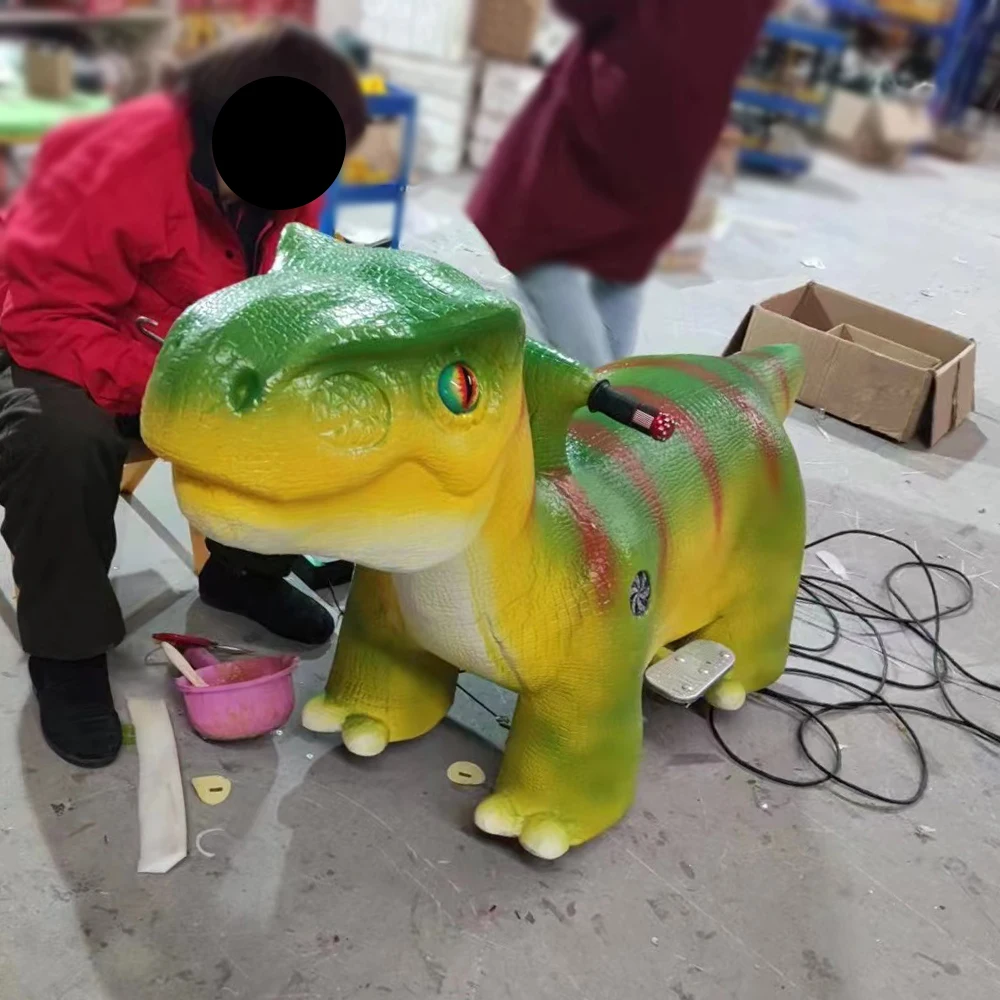 Indoor Walking and Riding Dinosaur Ride Gua Electric Dinosaur Cars for Park Animatronic Moving Mechanical Dinosaur 