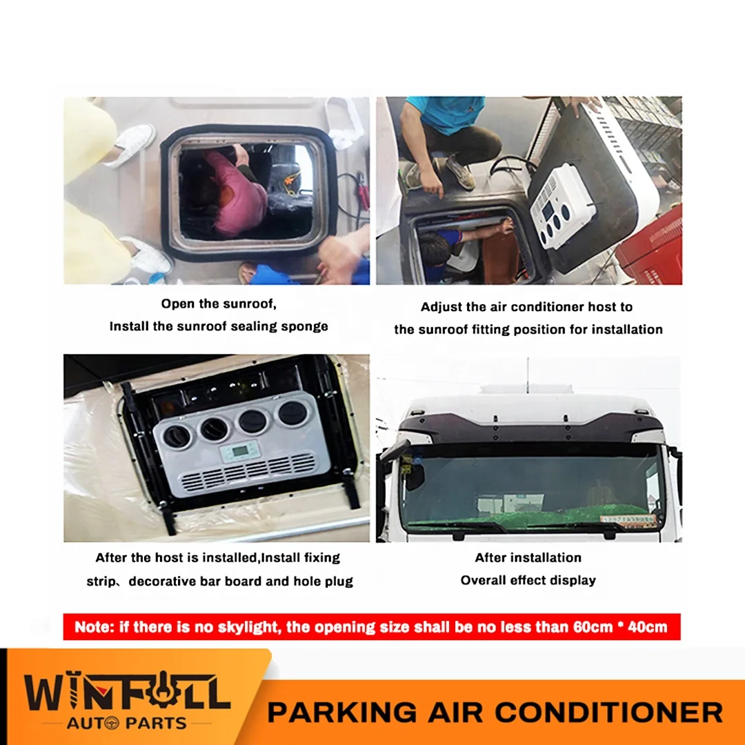 AC DC 24v кулер на крышу кабины грузовика портативный мини парковочный кондиционер для