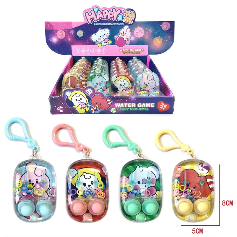 Classic Hand Held Transparent Water Ring Toss Game For Kids Christmas Educational Stem Toy gift Decompression toy