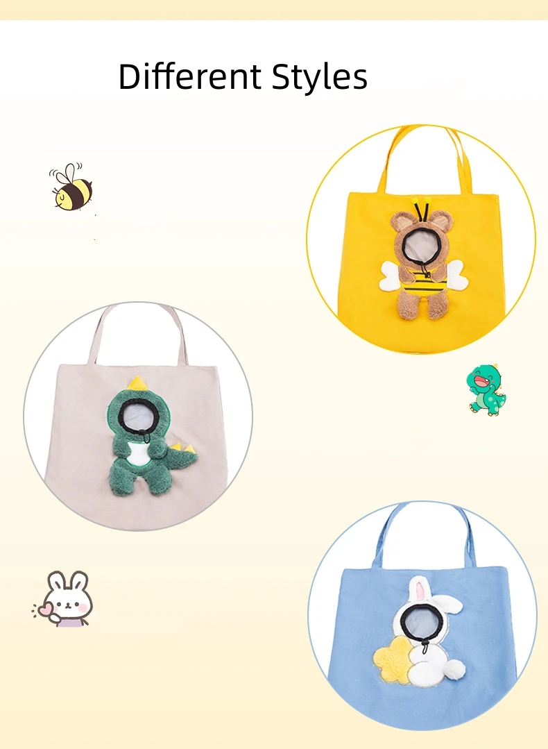 Dog Sling Carrier Cute Canvas Small Cat Canvas Bag Women