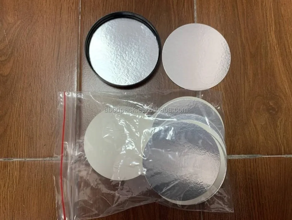 Customized Size Heat Induction Liner Pellable Aluminum Foil Seal Coated Treatment Sealing Liner For Glass Plastic Bottle