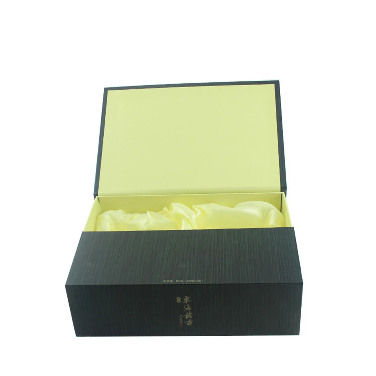 Nice custom logo clothes packaging hot sales satin and foam inserts rigid magnet box