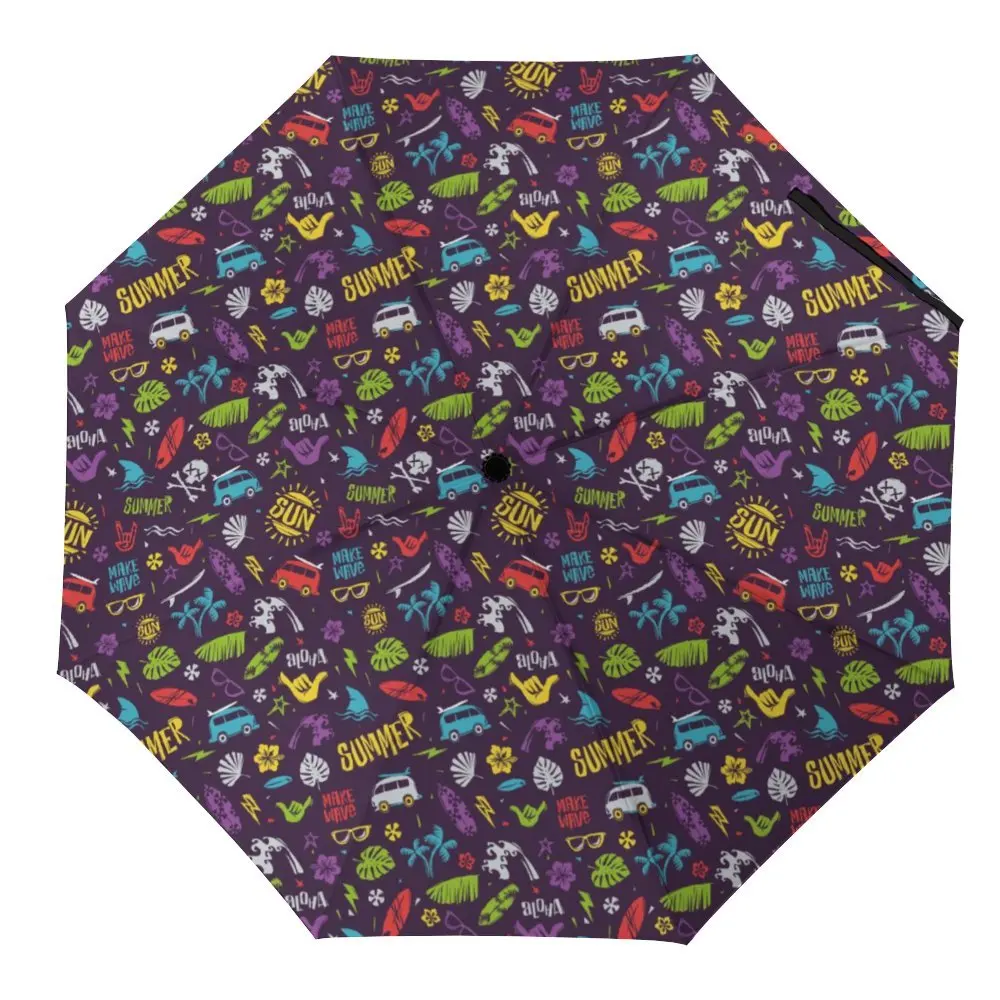 Зонт для гольфа в гавайском стиле, с принтом логотипа