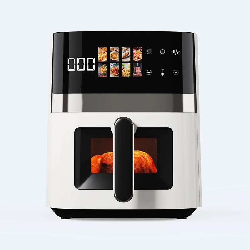 Home Kitchen Multi Function Automatic Intelligent Oil Free Square Electric Touch Screen Digital Visible Smart Air Fryer