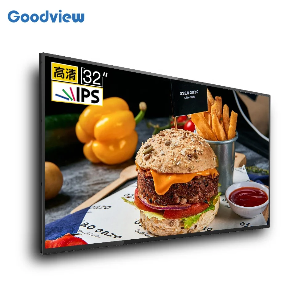 
goodview 32 inch wall mounted digital outdoor lcd poster advertising kiosk display video wall player 