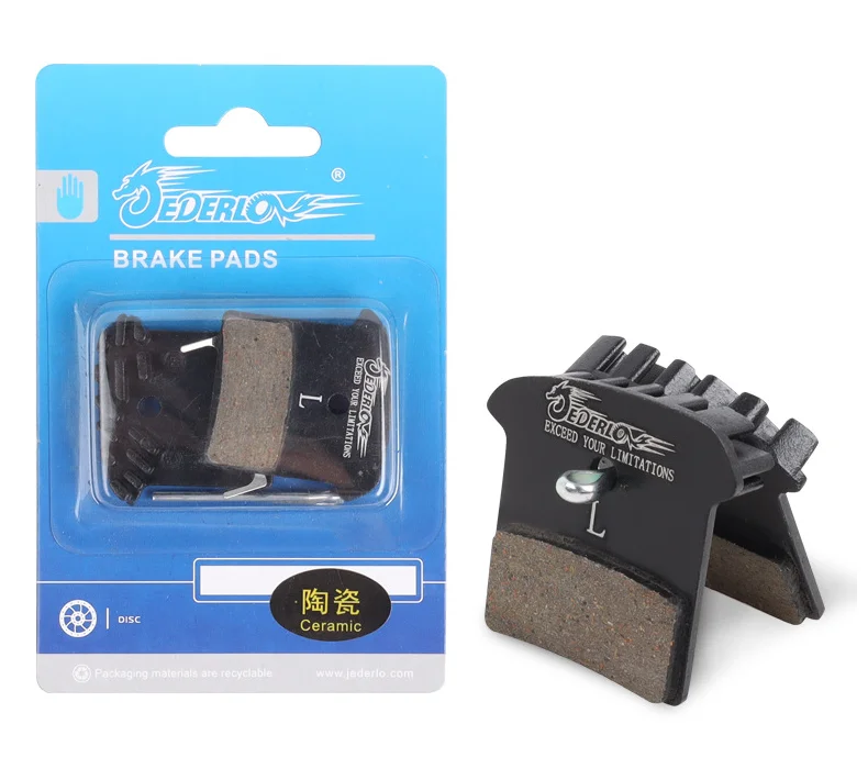 Bicycle Disc Brake Pads Compatible with Shimano J02A/J03A - Resin with Cooling Fin