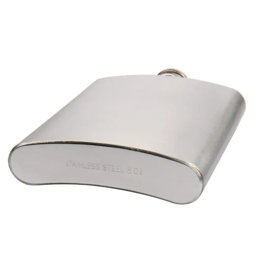 Wholesale Custom 8oz Stainless Steel Hip Flask Outdoor Portable Flagon 8 Ounce Hip-Flasks Whisky Alcohol Stoup Wine Pot
