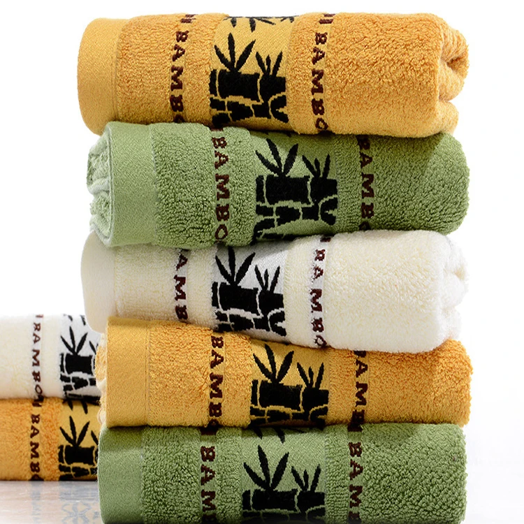super absorbent bamboo and cotton towels custom embroidered bamboo bath towel set luxury bamboo face hand towels