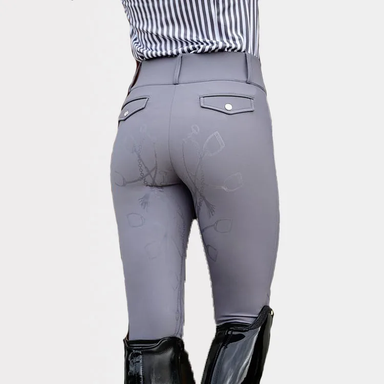 New Design Equestrian Silicone Clothing Customized Horse Riding Tights Leggings Women Sports Riding Breeches