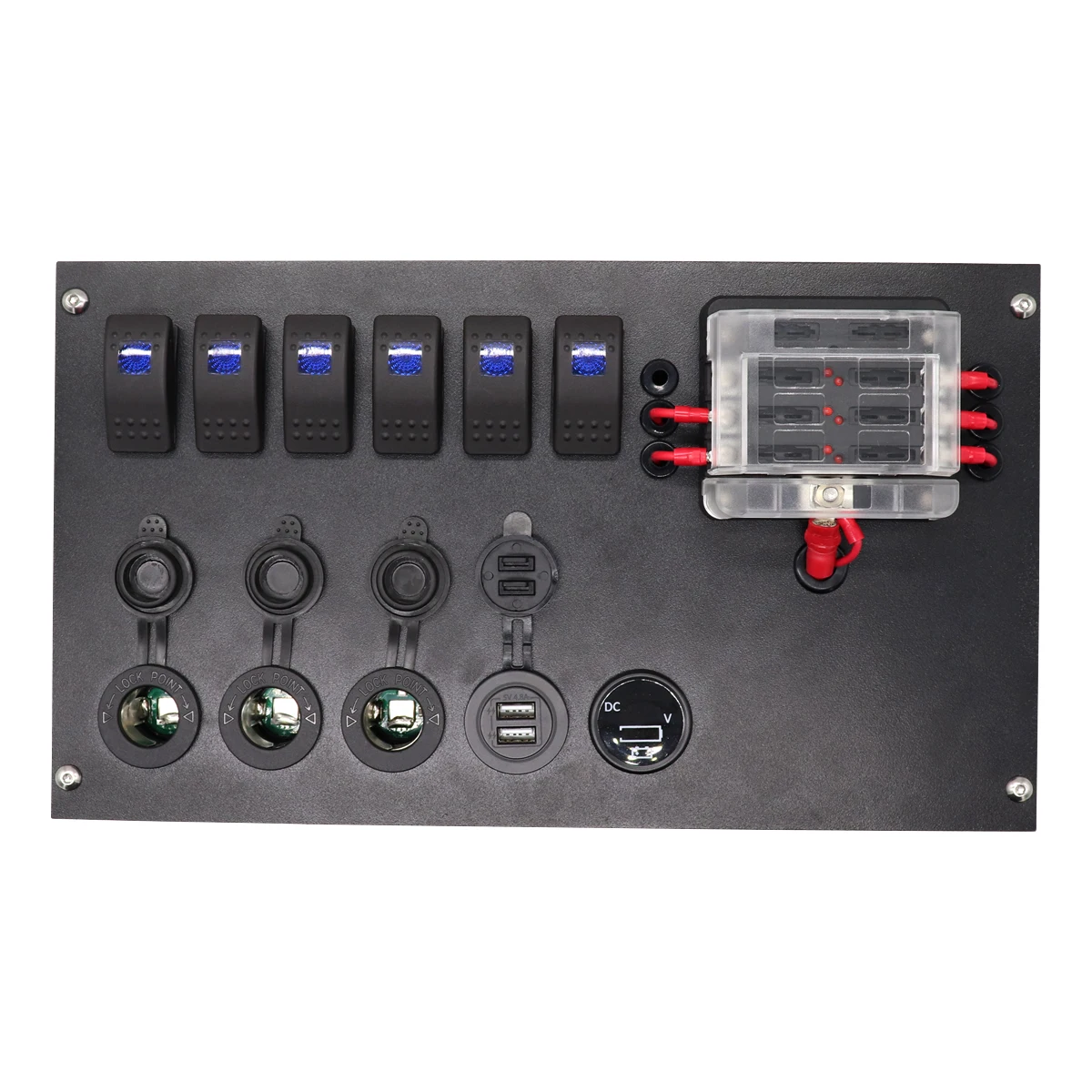 Amomd Custom Marine RV Pick up Outdoor кемпинговый Многофункциональный блок управления питанием 12 В Панельное крепление с блоком предохранителей переключателя