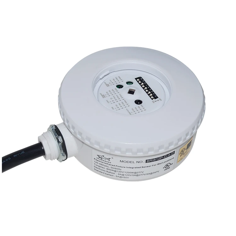 IP65 UL Bi-Level dimming waterproof light led plastic case housing movement mini pir sensor