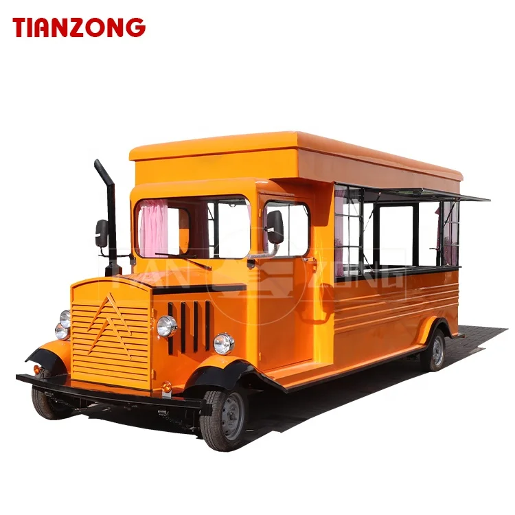 TIANZONG V20 Factory price mobile trailer commercial food taco food cart for sale CE ISO vintage electric food truck mobile