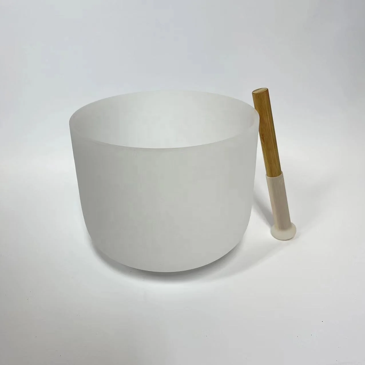 432HZ 9inch perfect pitch F HEART wholesale Quartz Crystal frosted singing bowl with patent silicone mallet for meditation