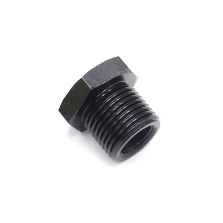 OEM precision Aluminum automotive parts  car fuel filter adapter connector 1/2-28 to 3/4NPT