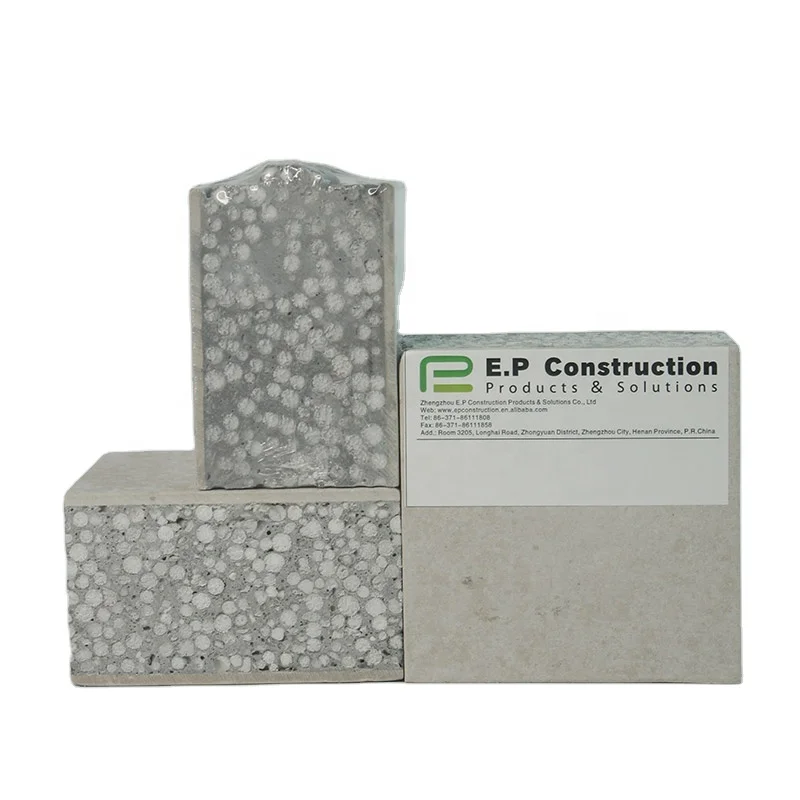 Fireproof Soundproof Insulated Lightweight Foam Concrete Roof Easy Installation Fast Build Wall Fiber Cement EPS Sandwich Panels