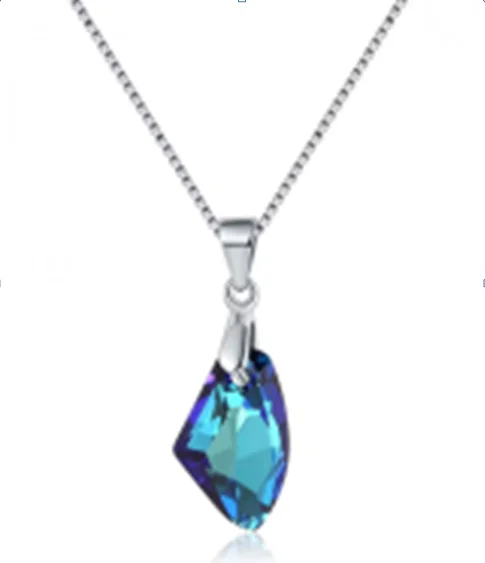 Customized 925 Sterling Silver Crystal Necklace Wholesale