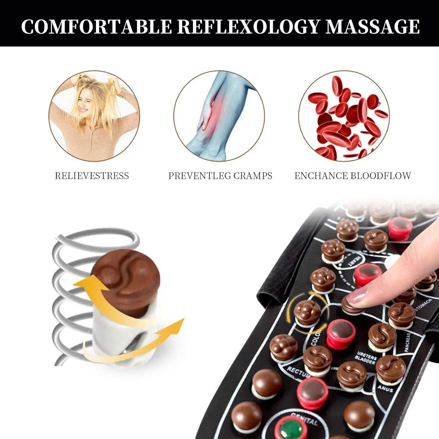 Hot Sale Blood Circulation Massager Acupressure Foot Care Improve Blood Circulation Massage Slipper