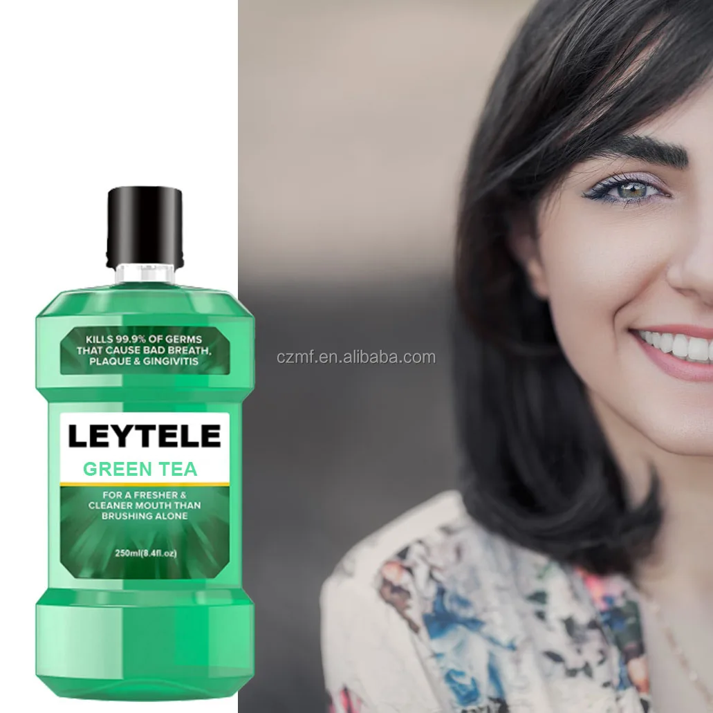 Private Label OEM healthy relieve effective clean quick use portable green tea fresh gargle organic antibacterial dog mouth wash