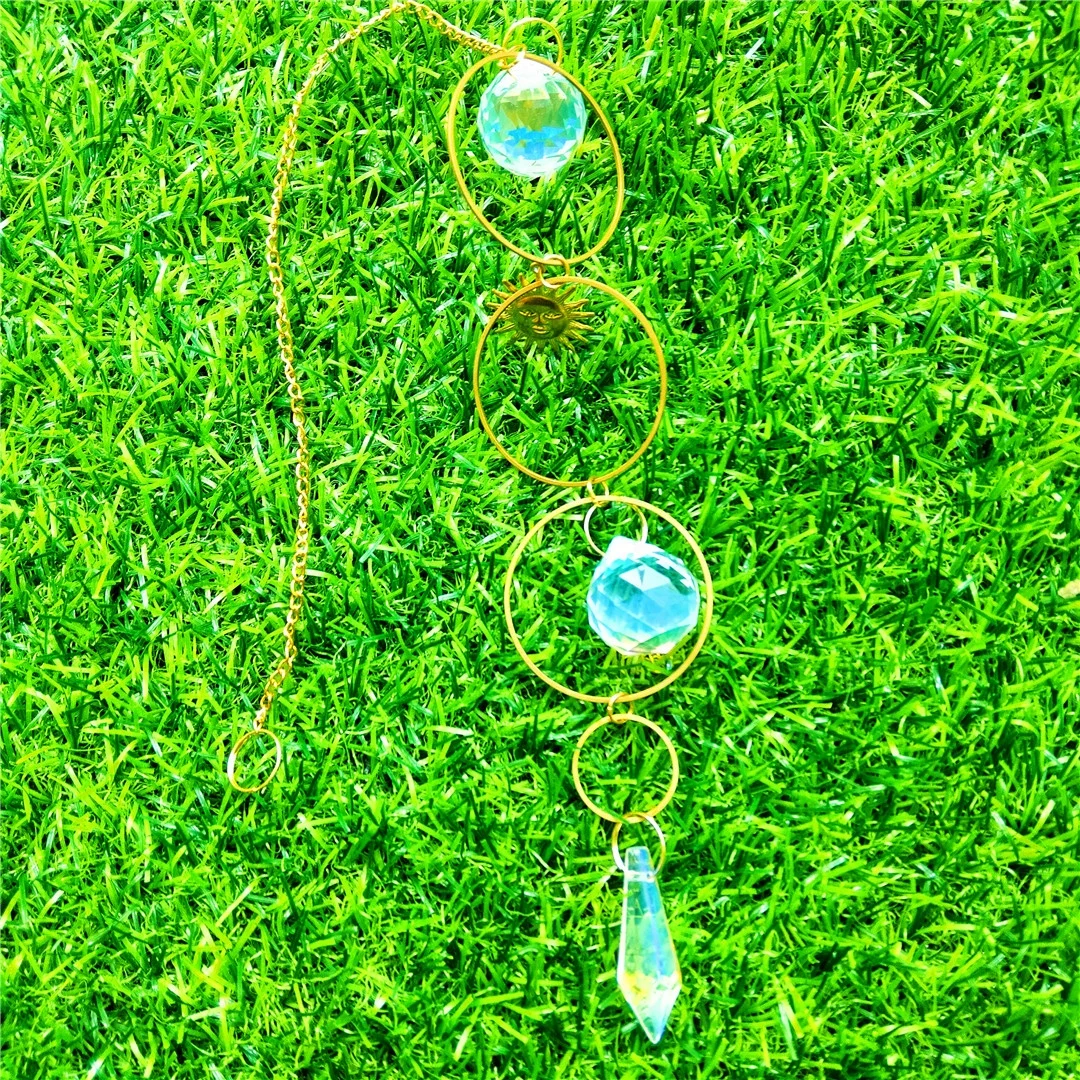 Wholesale Healing Small Sun Catcher Melting Stone Delicate Carving