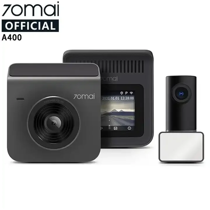 70mai Dash Cam A400 Car Recorder 1440P Resolution 70mai A400 Car DVR Dual Channel Front and Back Sight Cam APP Control multi DVR