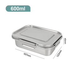 Lihong Stainless steel lunch box for school bento tiffin box containers double/four seal buckle 304 steel tiffin box for kids
