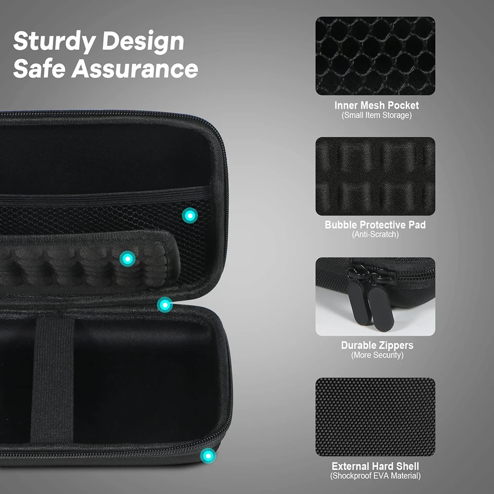 Custom hard shell hard disk eva bag with handle travel eva zipper hard carrying case