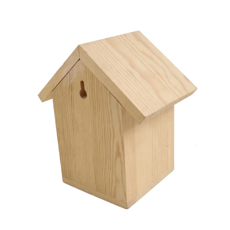BSCI Factory Custom Eco-friendly Paulownia Wooden Bird House Parrot Cage Oiseau Bird Cage Wooden Hanging Birdhouse