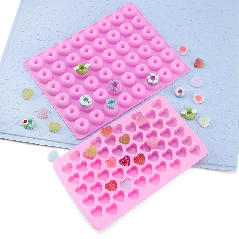 Chocolate Silicone Mold Non-Stick Food Grade Heart Shaped Reusable Candy Mold Silicone Molds For Baking Homemade Treats Candy