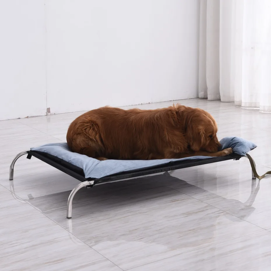 Custom Strong Mesh Removable Pet Campng Beds Comfortable Metal Dog Travel Bed