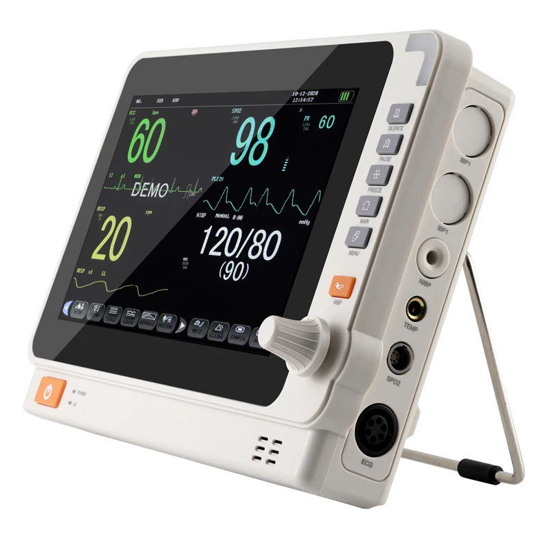 BT-PM62  with ETCO2 IBP portable vital signs patient monitor trolley stand 10.1 inches beside multi-parameter patient monitor