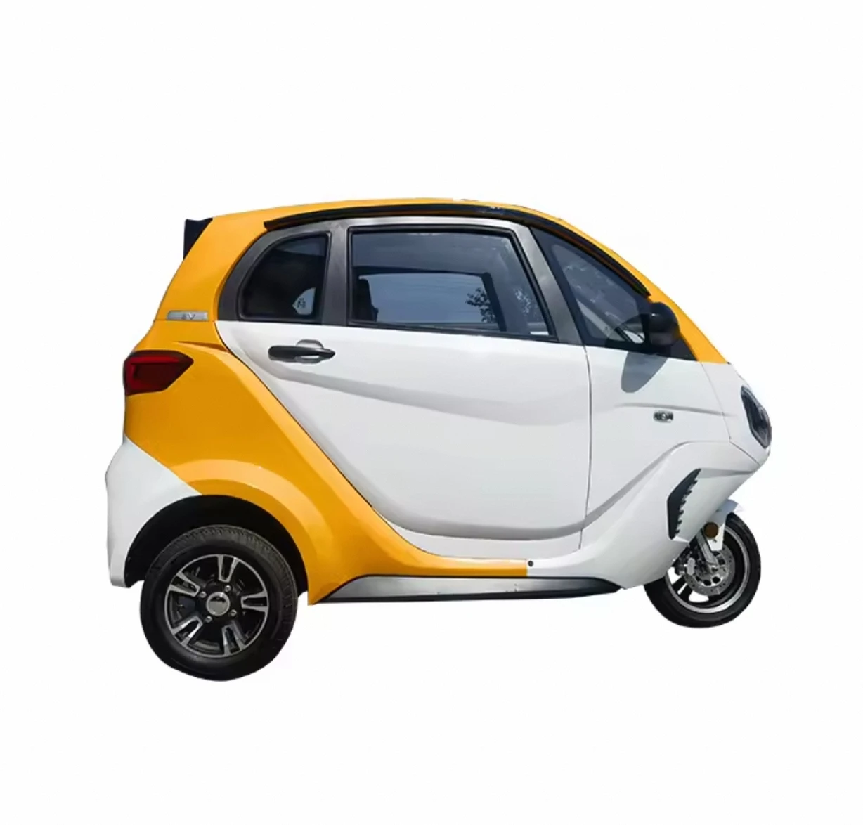 Mini electric car, leather seat, single drive motor, long range lithium battery, multi-function front wheel, fashionable