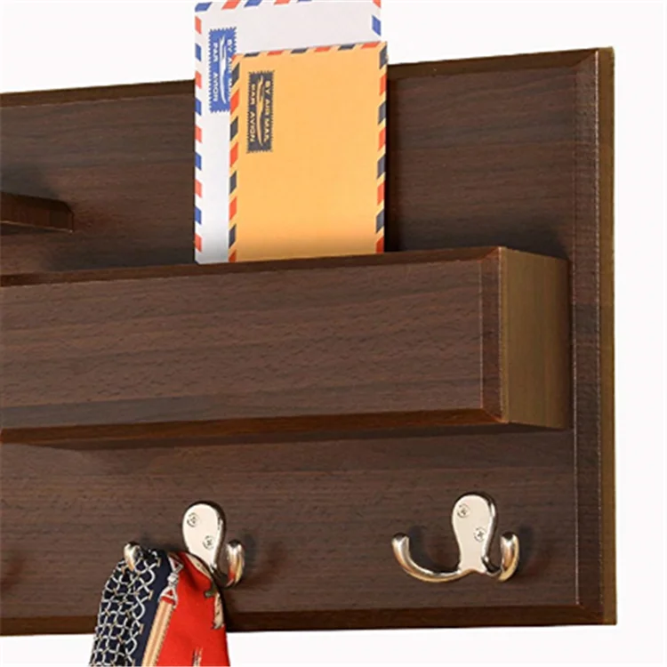 
Entryway coat rack and key holder comes 4 key hooks wood wall hook peg 
