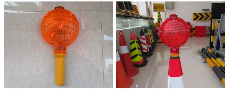 Construction Emergency Road Barricade Orange red LED Battery Strobe traffic Warning Light