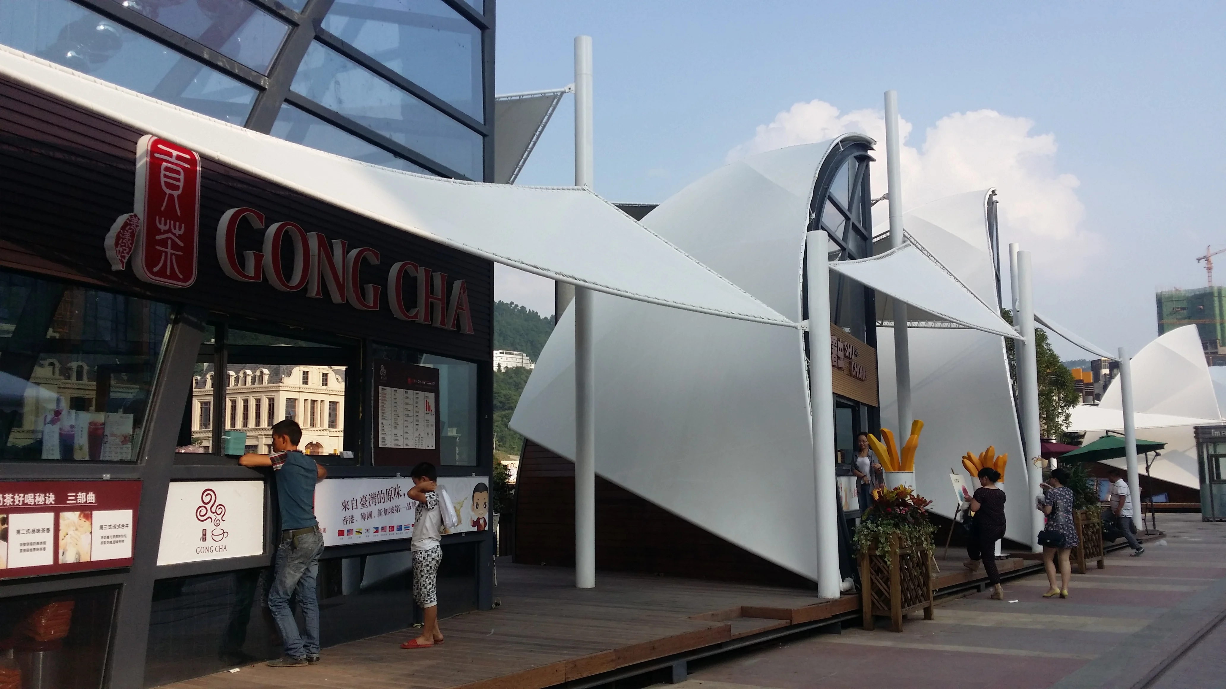 Новый дизайн поливинилхлоридный дом мембранная структура Ландшафтная архитектура фасад