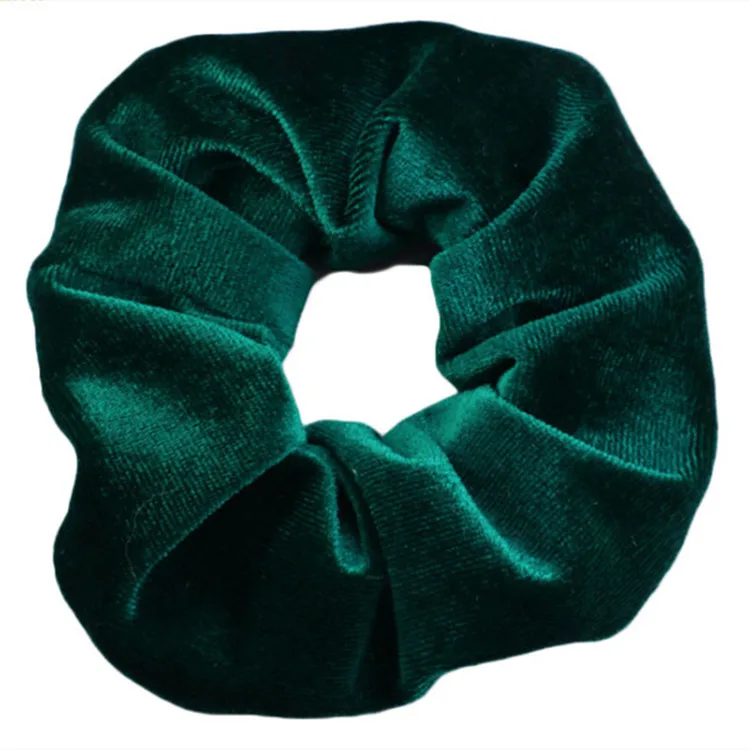 2021 Hot sale soft velvet holder hair scrunchies women plain color scrunchies hair accessories