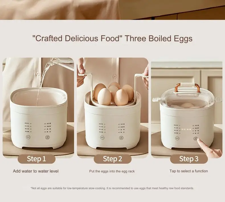 Multi-function New Kitchen Double Layers Electric Egg Boiler Holder  Rapid Egg Cooker  24-hour reservation  Egg Steamer