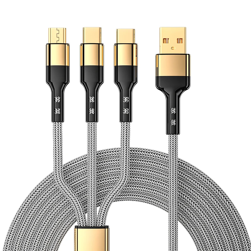 Новый дизайн Универсальный 3 в 1 Многофункциональный 5A Usb быстрой зарядки зарядное устройство кабель для передачи данных для iPhone Тип c Micro Usb для мобильного телефона