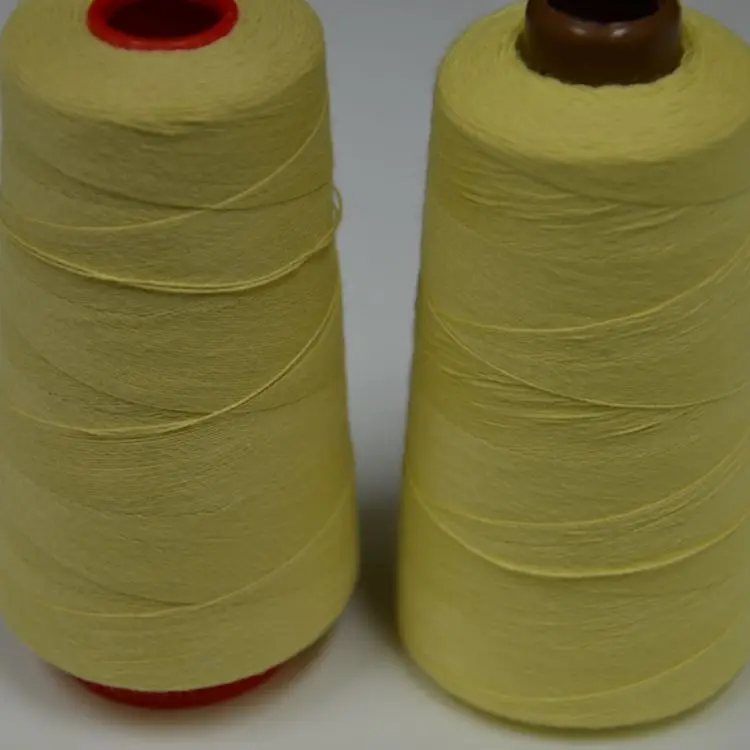 Фабричная высокопрочная Ne30S/3 огнестойкая 100% Para Kevlar ткань арамидное волокно, швейная нить n95 ткань