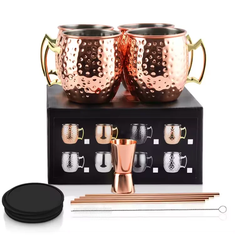 Лидер продаж, 450 мл, бокалы для вина из нержавеющей стали на заказ, бокалы для коктейлей, металлическая кружка с ручкой